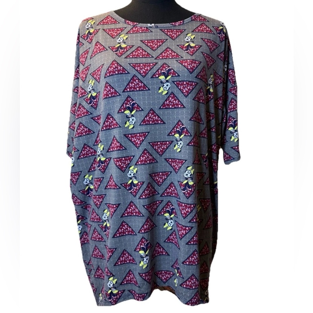 LuLaRoe Women's Disney Minnie Mouse Multicolor High/Low Shirt, Size Medium, NWT